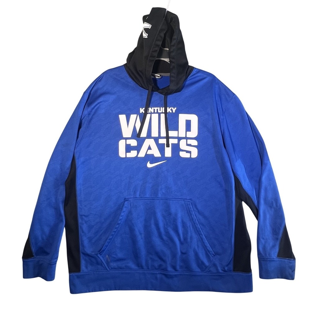 Nike Kentucky Wildcats Therma-FIT Hoodie XXL Blue Black‎ NCAA College Pullover